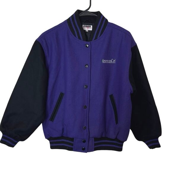 American Girl Vintage 1990s Varsity Bomber Letterman Style Jacket Size M - Picture 1 of 11